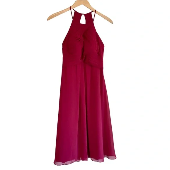 sachin and babi light blue dress Wrap Tie Chiffon Bridesmaid Dress main image 1